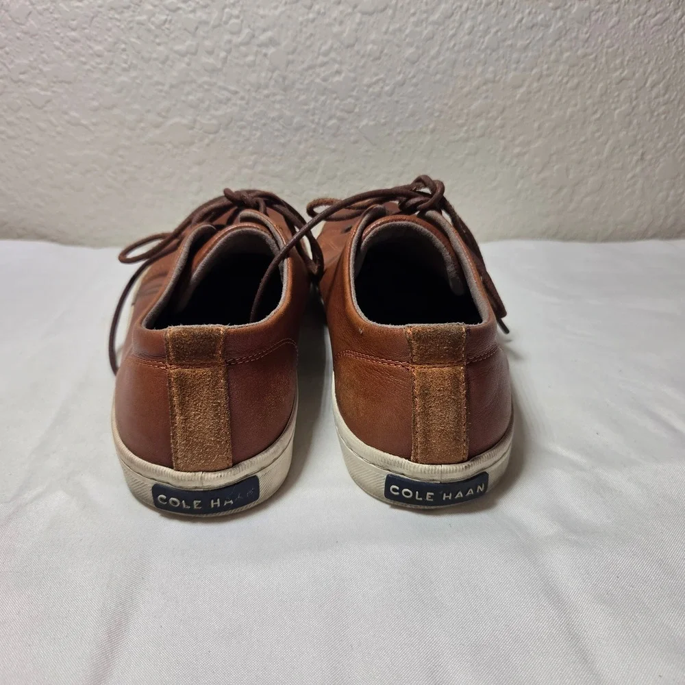 Cole Haan Mens Grand Crosscourt II British Tan Leather Sneakers C22887 Size 7.5M